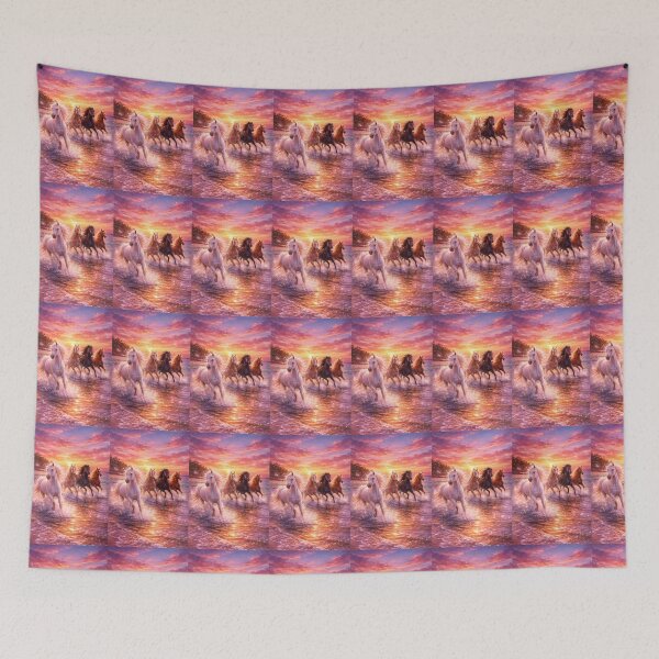 Item preview, Galloping through sunset waters designed and sold by Kari's shop.