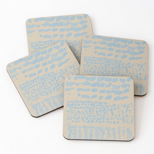 Item preview, Three Grains Textured Monoprint - Dove + Sky designed and sold by Irene Estelle.