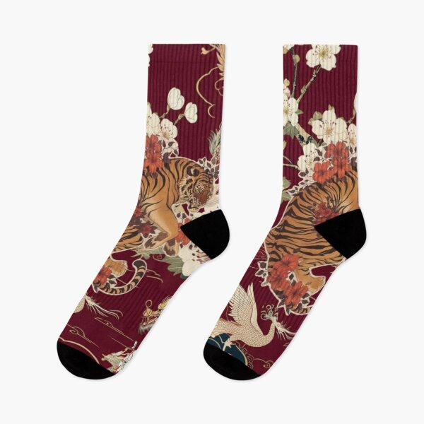 Item preview, Design Tiger & Dragon – Japanese Style Floral Art designed and sold by Valiabeth.