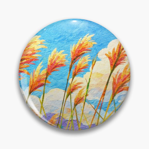 Item preview, Pampa Grass with Blue Sky, Papercut Collage Childrens Book Illustration designed and sold by SWSandraWechner.