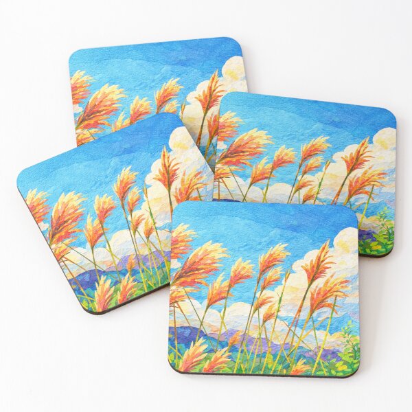 Item preview, Pampa Grass with Blue Sky, Papercut Collage Childrens Book Illustration designed and sold by SWSandraWechner.
