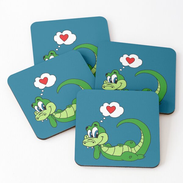Item preview, Lovable Cute Valentine Alligator Thinking of You - Kawaii Love Critter designed and sold by CozyCritters8.