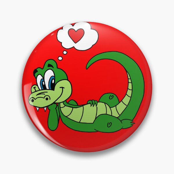 Item preview, Lovable Cute Valentine Alligator Thinking of You - Kawaii Love Critter designed and sold by CozyCritters8.