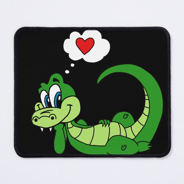 Item preview, Lovable Cute Valentine Alligator Thinking of You - Kawaii Love Critter designed and sold by CozyCritters8.
