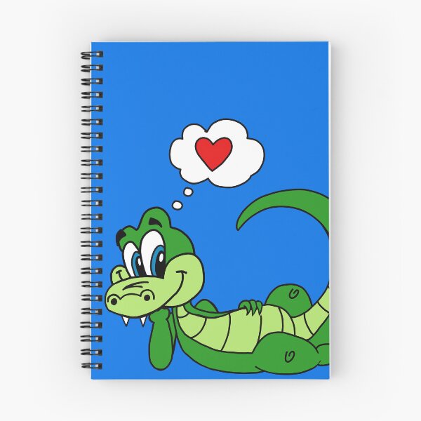 Item preview, Lovable Cute Valentine Alligator Thinking of You - Kawaii Love Critter designed and sold by CozyCritters8.