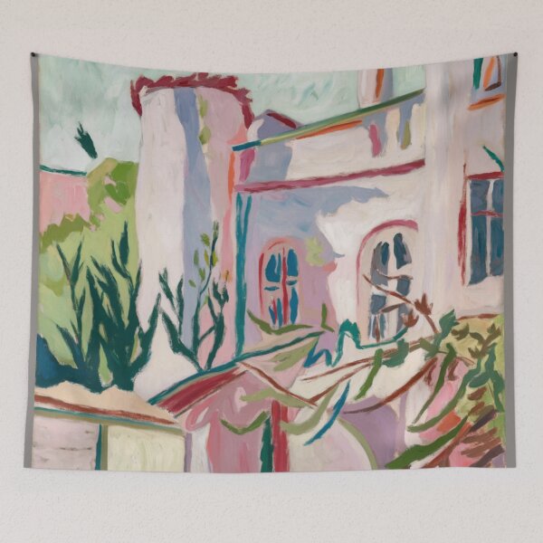 Item preview, French Countryside Cottage | Provence Rustic Landscape Painting designed and sold by CARRAANN.