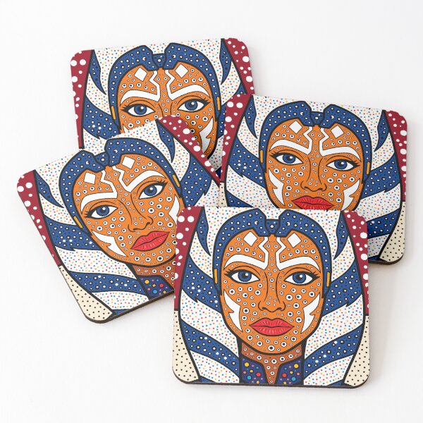 Item preview, Ahsoka Tano — Star Wars Dotwork Pop Art | Pointillist Cosmic Portrait designed and sold by  Ojo de Lilith.
