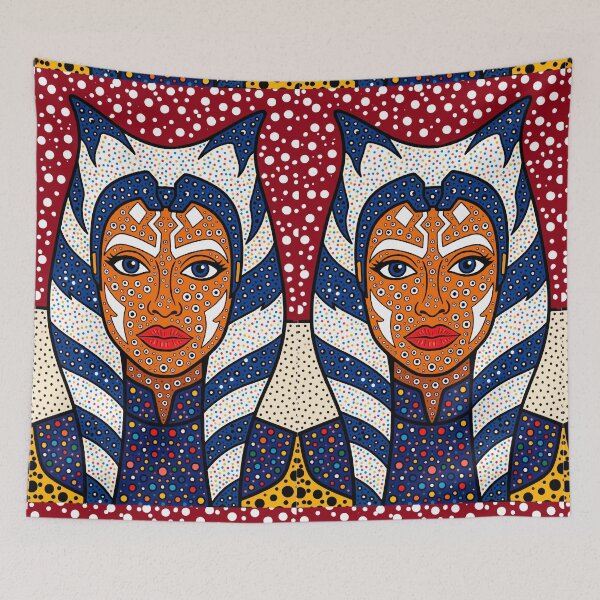 Item preview, Ahsoka Tano — Star Wars Dotwork Pop Art | Pointillist Cosmic Portrait designed and sold by  Ojo de Lilith.