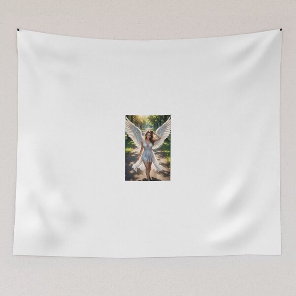 Item preview, Angelic Woman In White Dress Walk In The Park designed and sold by CathryneDelamort.