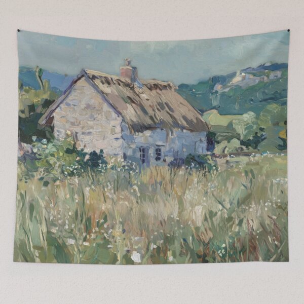 Item preview, French Countryside Cottage | Provence Rustic Landscape Painting designed and sold by CARRAANN.