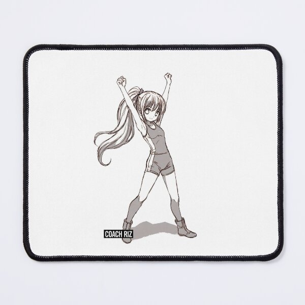 Item preview, Anime Girl Wrestler Victory Pose Sticker designed and sold by Coach-Riz.