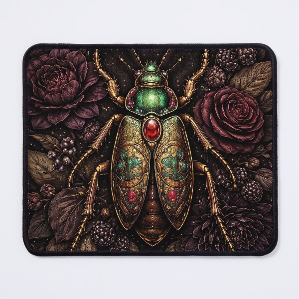 Item preview, Jeweled Scarab in Midnight Bloom designed and sold by Pixel Junkies Studio.