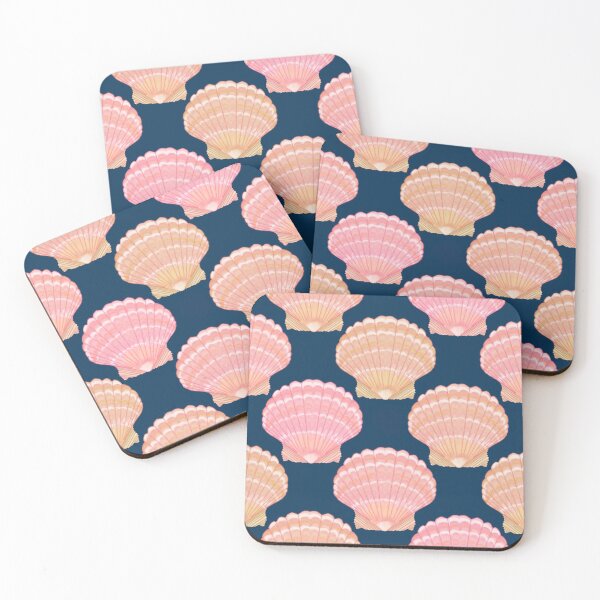 Item preview, Hawaiian Sunrise Shells on Deep Navy designed and sold by PD-Coastal.