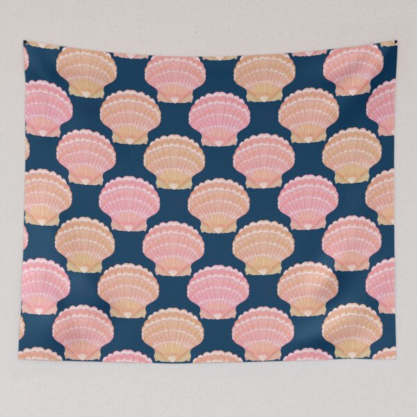 Item preview, Hawaiian Sunrise Shells on Deep Navy designed and sold by PD-Coastal.