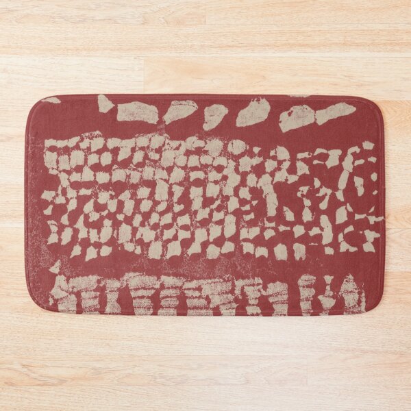 Item preview, Three Grains Textured Monoprint - Ruby + Dove designed and sold by Irene Estelle.