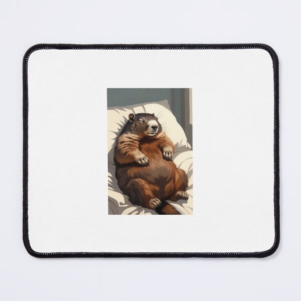 Item preview, Cozy Sleeping Marmot - Relaxed Cute Animal Illustration designed and sold by AnotherMarmot.