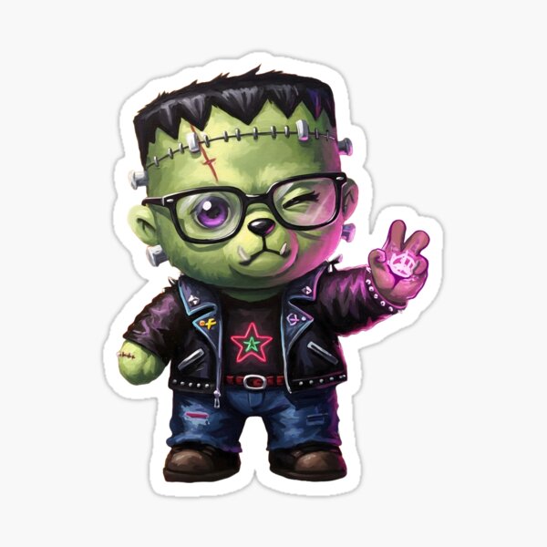 Frankenpetz Teddy - Frankey Neon Punk (Unit #01) Sticker