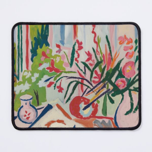 Item preview, Matisse Style Interior Still Life | French Floral Table Painting designed and sold by CARRAANN.
