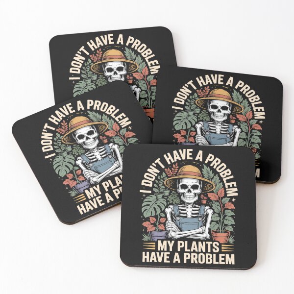 Item preview, My Plants Have A Problem Skeleton Gardener designed and sold by Dazeville Studio1541 .