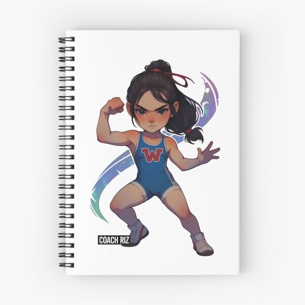 Item preview, Pretty Cartoon Wrestler - Fierce Girl Wrestler Art designed and sold by Coach-Riz.