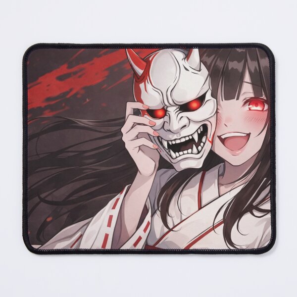 Item preview, Ako Oni Mask Shrine Maiden designed and sold by TheGhoullery.