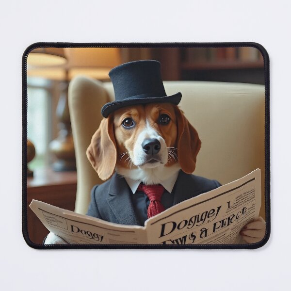 Item preview, Dog with newspaper designed and sold by Creative Visualize.