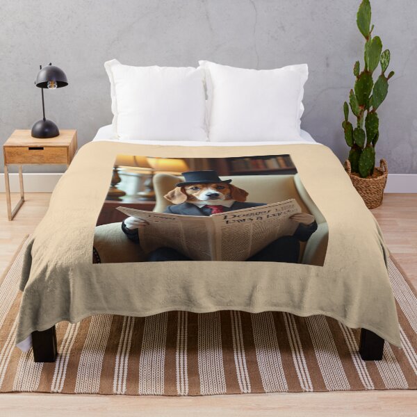 Item preview, Dog with newspaper designed and sold by Purely Drafted.