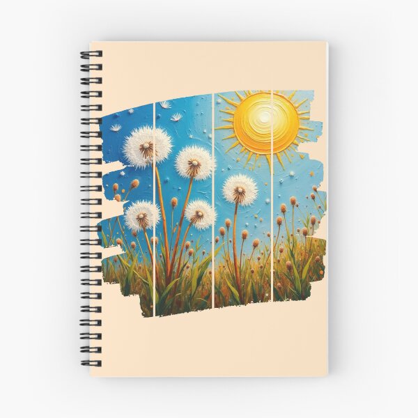 Item preview, Golden Sun & Dandelions - Segmented Impressionist Meadow  designed and sold by PriyaMagic.