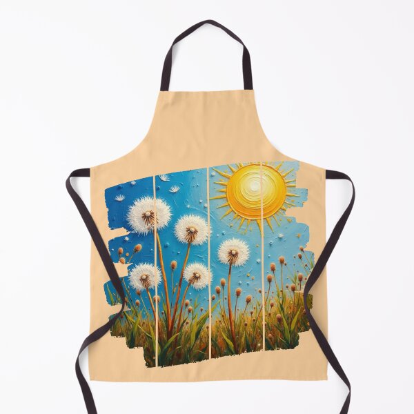 Item preview, Golden Sun & Dandelions - Segmented Impressionist Meadow  designed and sold by PriyaMagic.