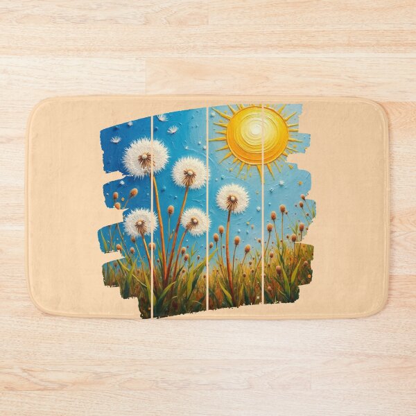 Item preview, Golden Sun & Dandelions - Segmented Impressionist Meadow  designed and sold by PriyaMagic.