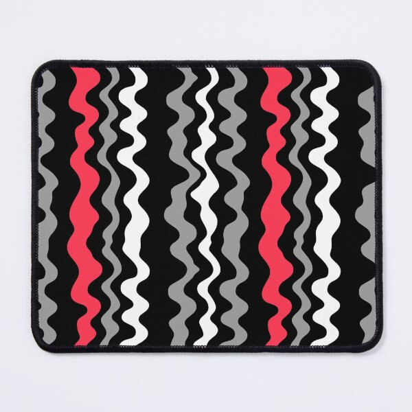 Item preview, Vertical curved stripes of gray red black colors designed and sold by fuzzyfox.