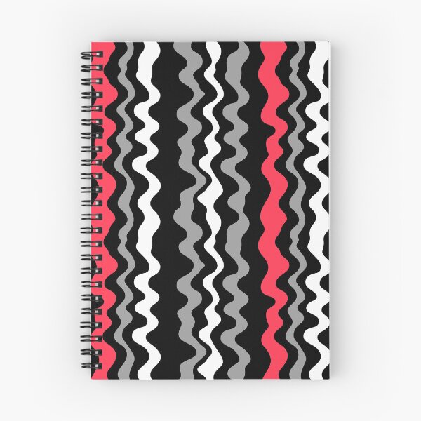 Item preview, Vertical curved stripes of gray red black colors designed and sold by fuzzyfox.