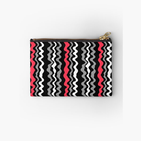 Item preview, Vertical curved stripes of gray red black colors designed and sold by fuzzyfox.