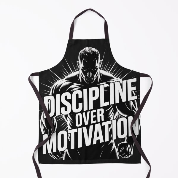 Item preview, Discipline Over Motivation – Minimalist Fitness Quote Gym Design designed and sold by No-Excuse-Lab.