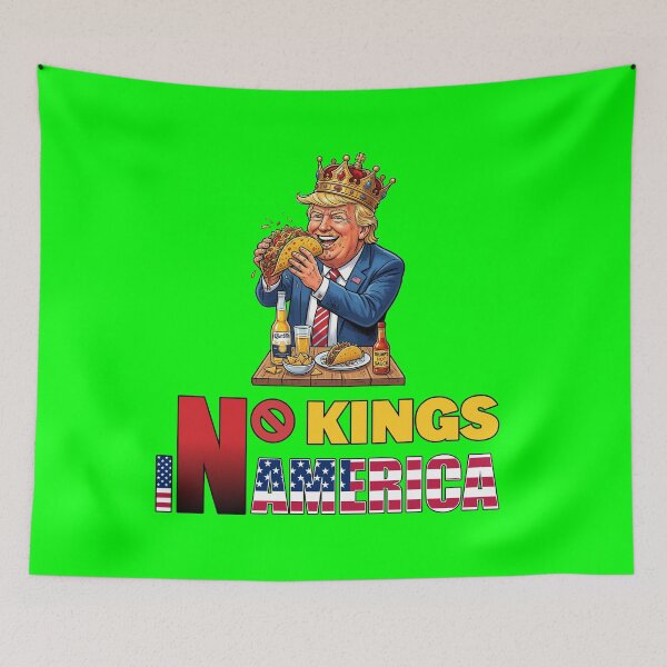 Item preview, NO KINGS IN AMERICAN - #00FF00 designed and sold by Marlon Oseguera.