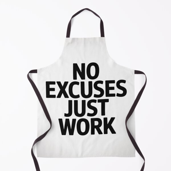 Item preview, No Excuses Just Work – Minimalist Fitness Motivation Design designed and sold by No-Excuse-Lab.