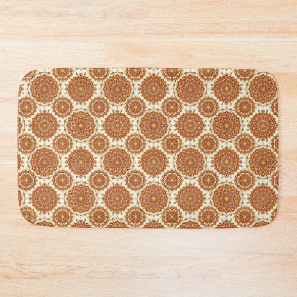 Item preview, Harmonious Mandala Blossom – Traditional Ivory and Gold Ornament designed and sold by OpenDreamArts.