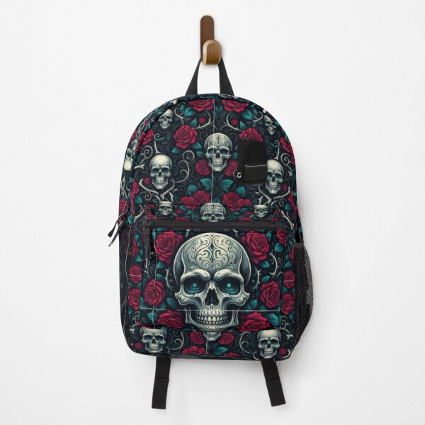 Item preview, skull and roses designed and sold by DesignerDrop.