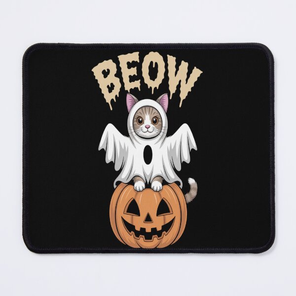 Item preview, Halloween Cat Meow Beow Boo Ghost designed and sold by LacostCarl.