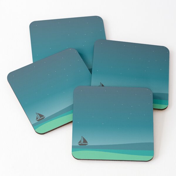 Item preview, calm sea atmosphere at night designed and sold by noanstudios.