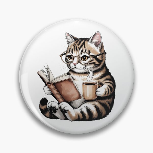 Artikelvorschau, lustige Lesekatze Kaffee entworfen und verkauft von QuiteOrbit.