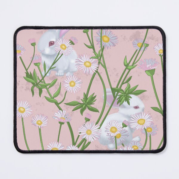 Item preview, Bunnies and Daisies Coral designed and sold by splungecoyote.