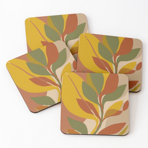 Item preview, Earthy Abstract Botanical Organic Leaf Art designed and sold by TheStickerGuide.