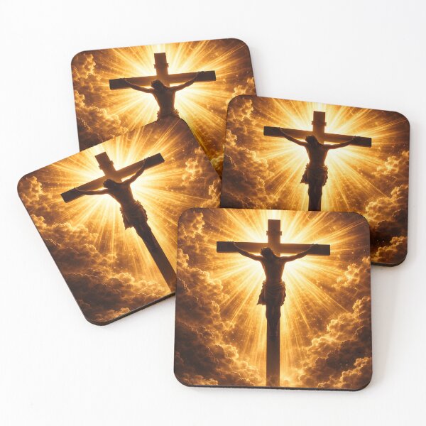 Item preview, Jesus on the Cross — Divine Light Christian Faith Art designed and sold by AbidingCreatives.