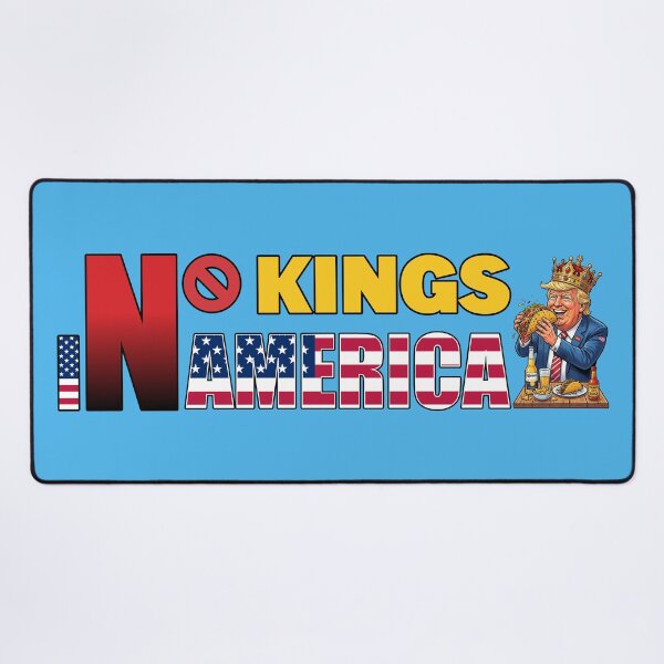 Item preview, NO KINGS IN AMERICAN - #4BB4EA designed and sold by Marlon Oseguera.