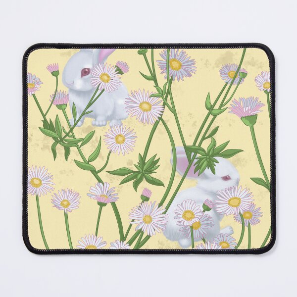 Item preview, Bunnies and Daisies Pale Yellow designed and sold by splungecoyote.