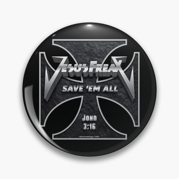 Item preview, Jesus FreaX Metal Logo Black with Cross designed and sold by Michael Cotto.