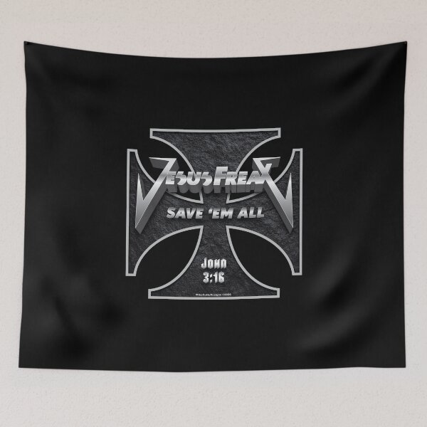 Item preview, Jesus FreaX Metal Logo Black with Cross designed and sold by Michael Cotto.
