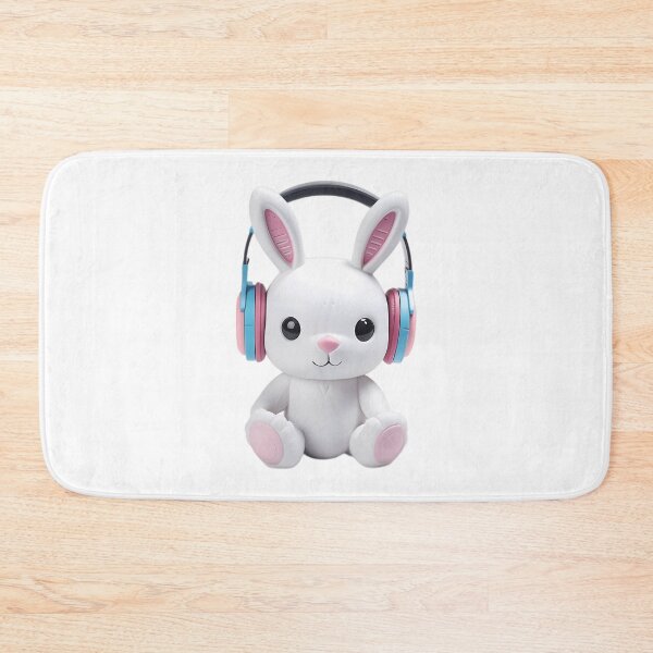 Item preview, Rabbit Wearing Headphones  designed and sold by popcorn75.