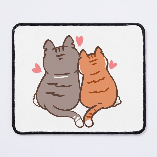 Artikelvorschau, Zwei Katzen lieben sich – Illustration entworfen und verkauft von CozyMomDesigns.